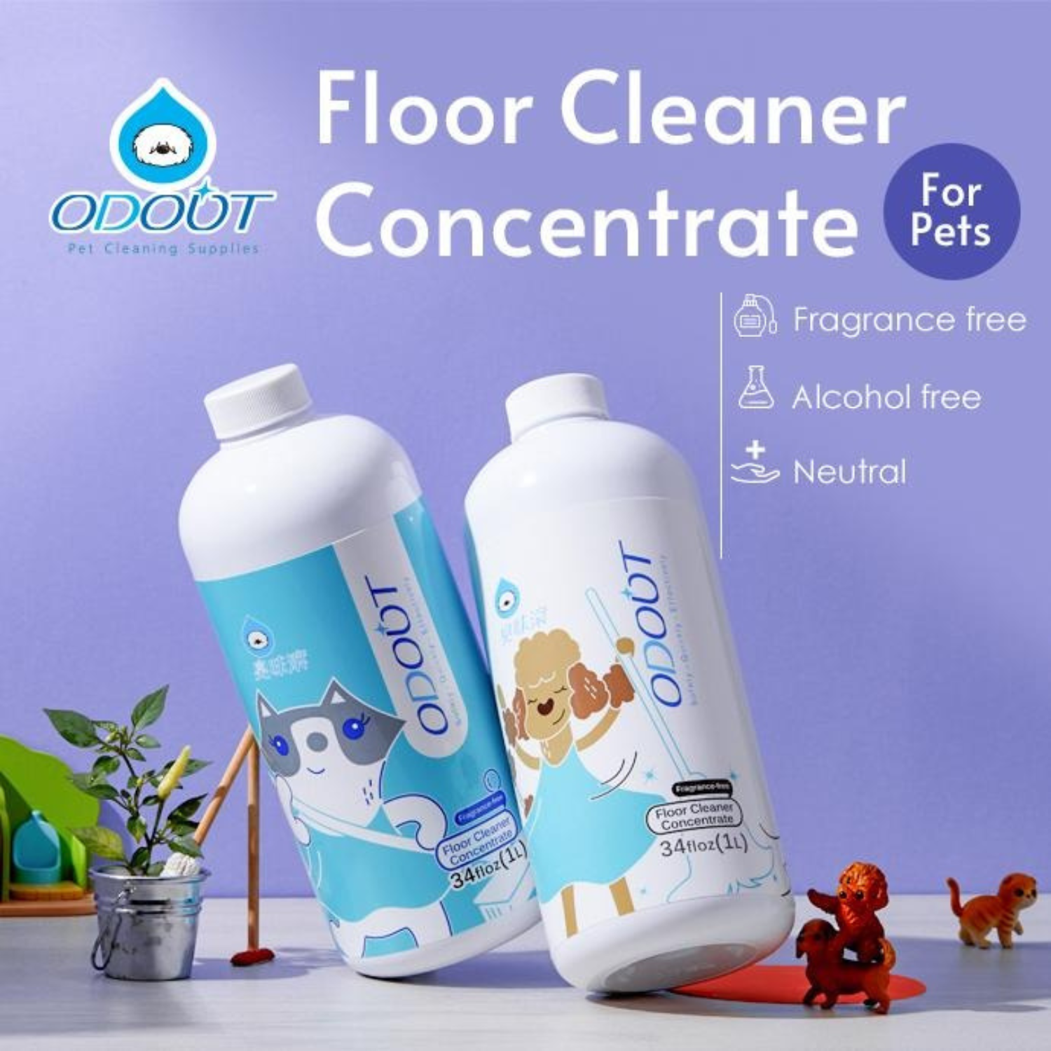 ODOUT Floor Cleaner Dog